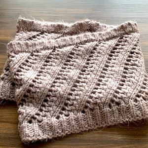 Fluffy scarf. Cute with any jacket/coat.